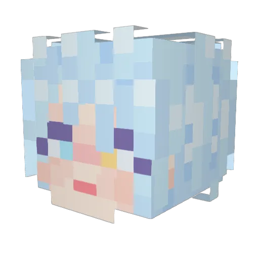 MossMonarch Minecraft avatar head, 3D render