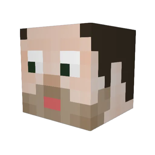 MossOtter Minecraft avatar head, 3D render
