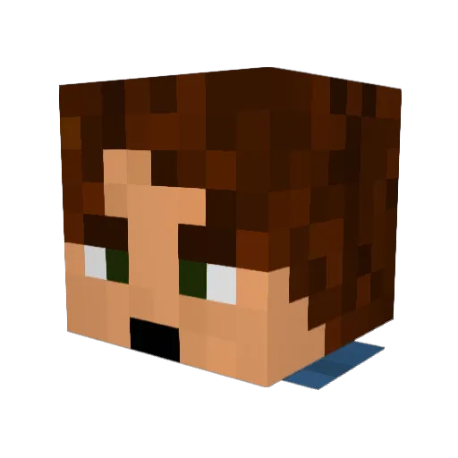 MossWaffle Minecraft avatar head, 3D render