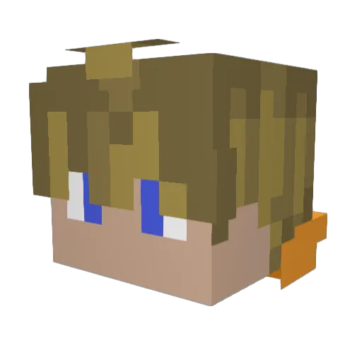 Mossblad03 Minecraft avatar head, 3D render