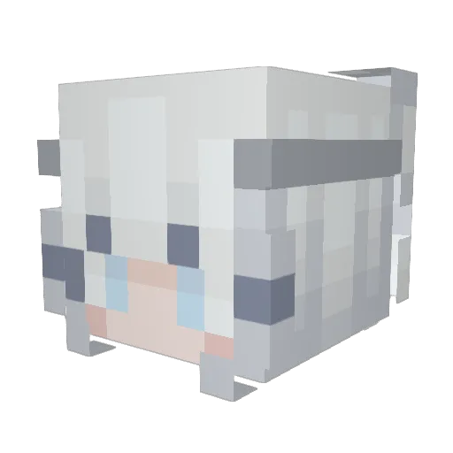 Mossbornfae Minecraft avatar head, 3D render