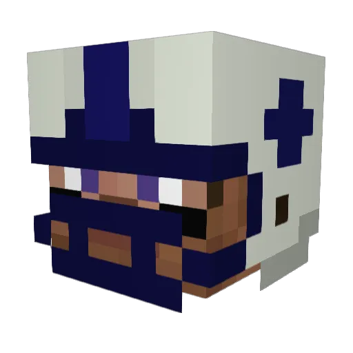 Mossburger Minecraft avatar head, 3D render