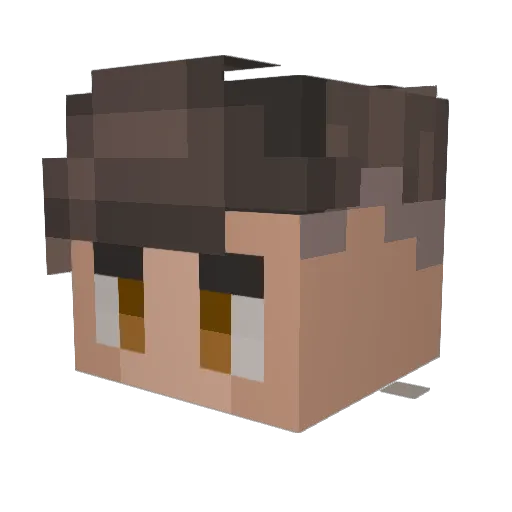 MossesER Minecraft avatar head, 3D render