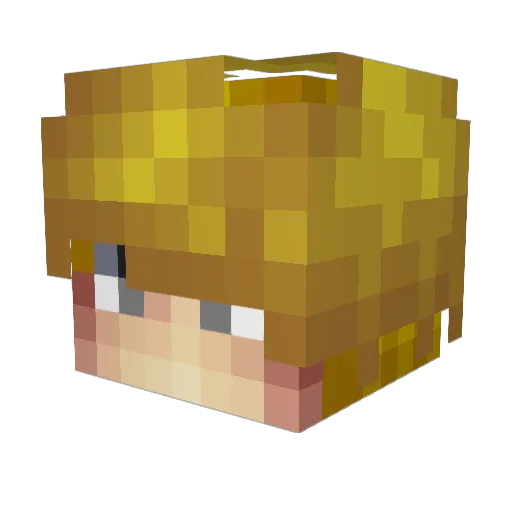 Mossfalll Minecraft avatar head, 3D render