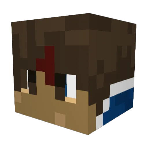 Mossflake Minecraft avatar head, 3D render