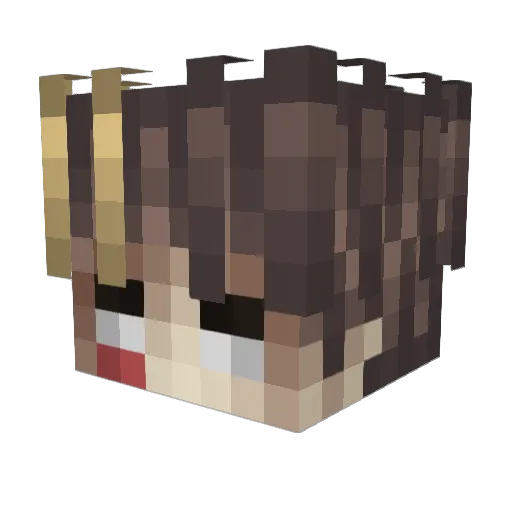 Mossi Minecraft avatar head, 3D render