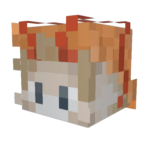 MossiFie Minecraft avatar head, 3D render