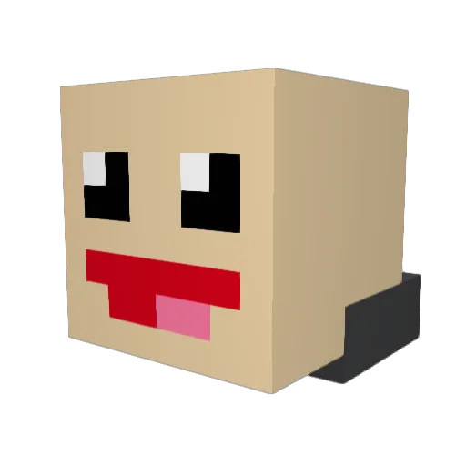 MosssyShark Minecraft avatar head, 3D render