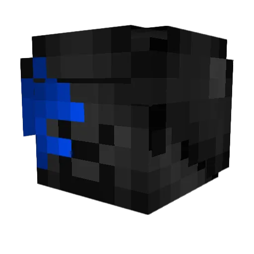 MossyCoal Minecraft avatar head, 3D render