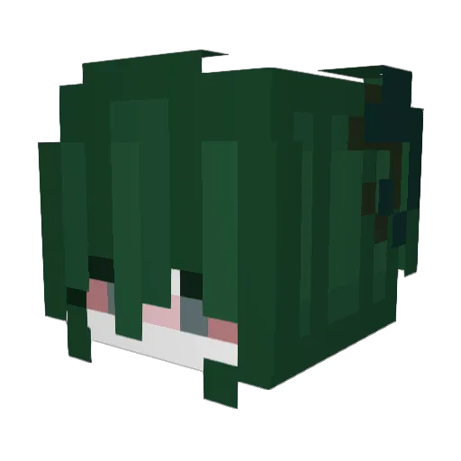 MossyFroggo Minecraft avatar head, 3D render