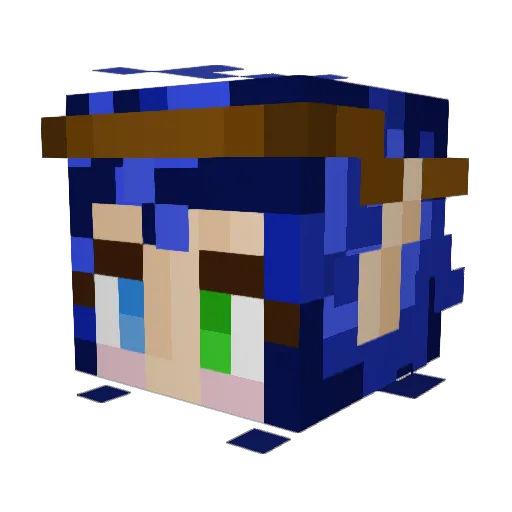 MossyGemini Minecraft avatar head, 3D render