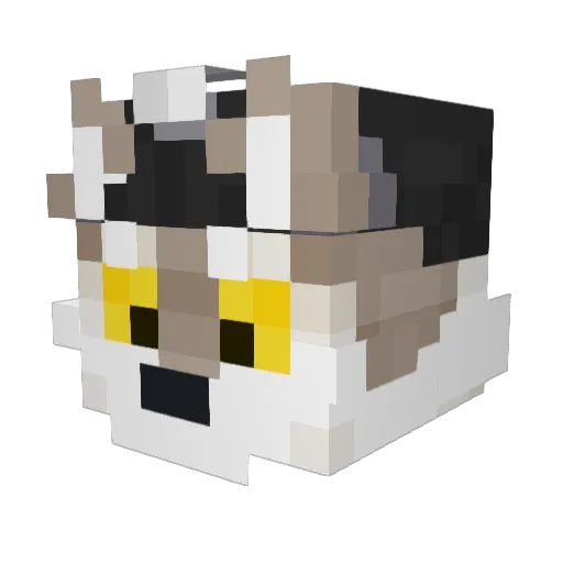 Mossy_Mutt Minecraft avatar head, 3D render