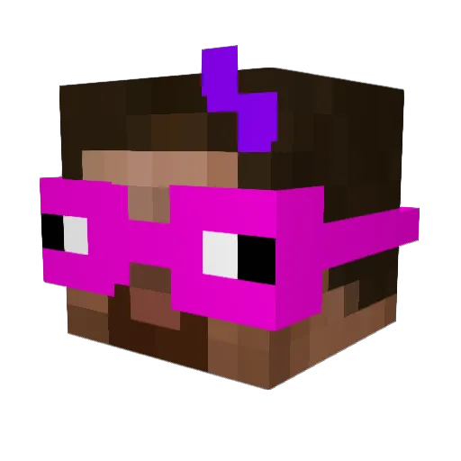 MostLucko Minecraft avatar head, 3D render