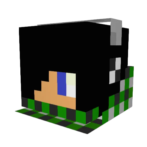 MostMiles Minecraft avatar head, 3D render