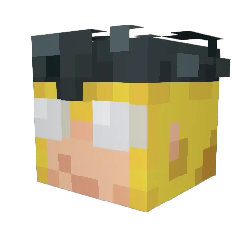 Most_Keyboard Minecraft avatar head, 3D render