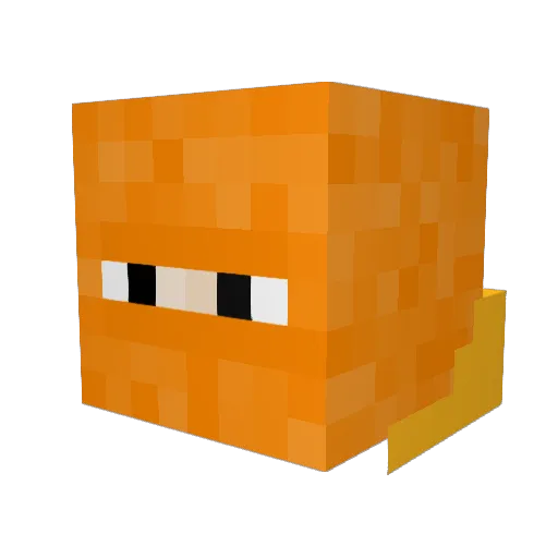 Mostachee Minecraft avatar head, 3D render