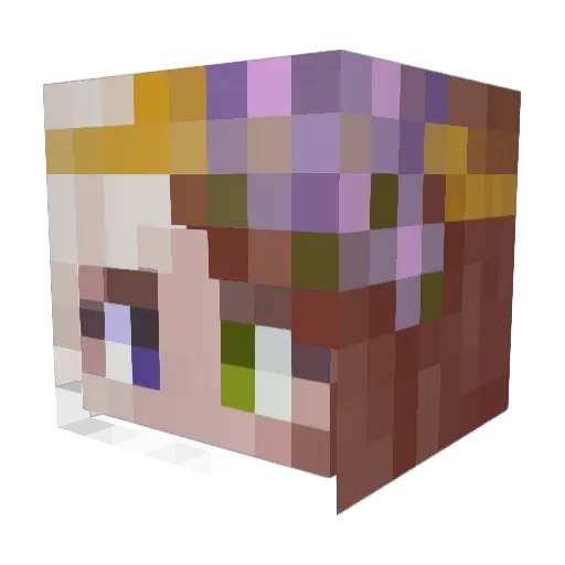Mostarya Minecraft avatar head, 3D render