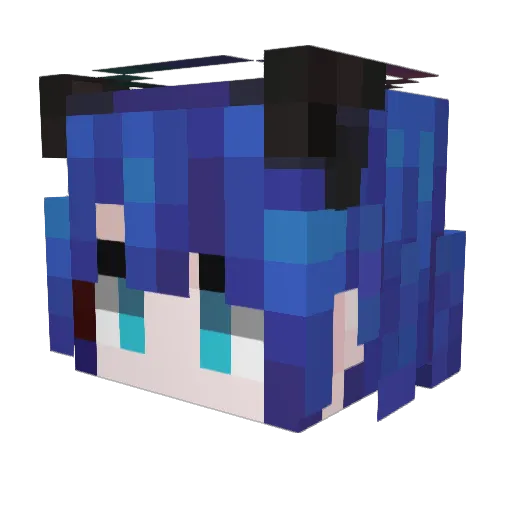 Mostima1120 Minecraft avatar head, 3D render