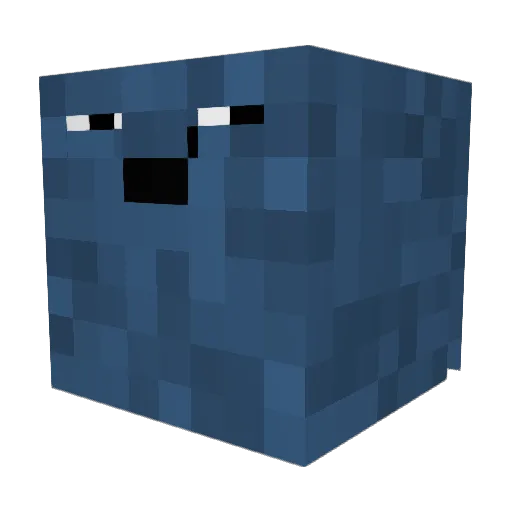 MostlyIcy Minecraft avatar head, 3D render