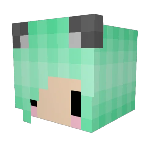 MostlyMimic Minecraft avatar head, 3D render