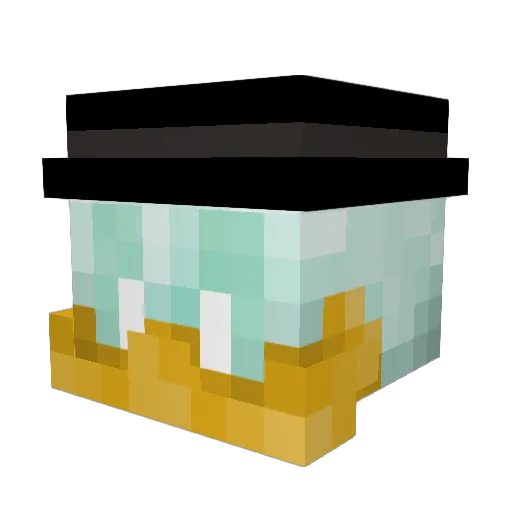 Mostralitos Minecraft avatar head, 3D render