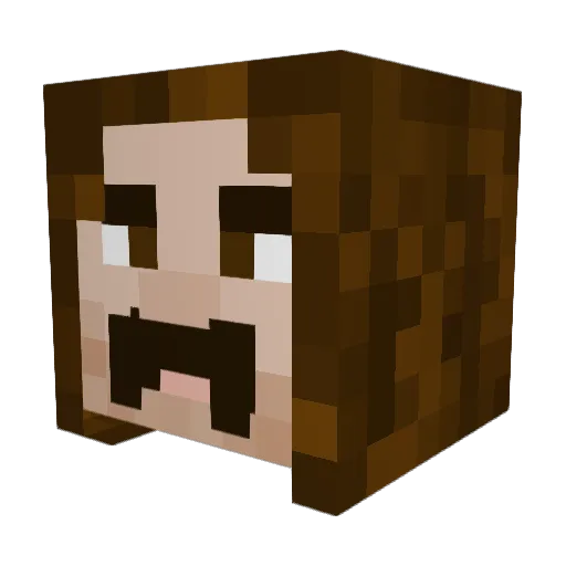 MosuGoji Minecraft avatar head, 3D render