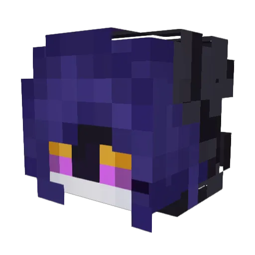 Mosu_VA Minecraft avatar head, 3D render