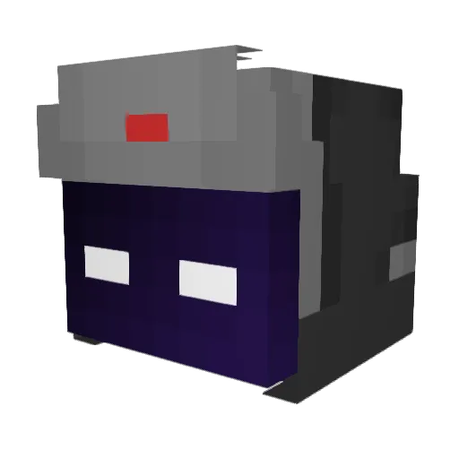 Mot1v1 Minecraft avatar head, 3D render