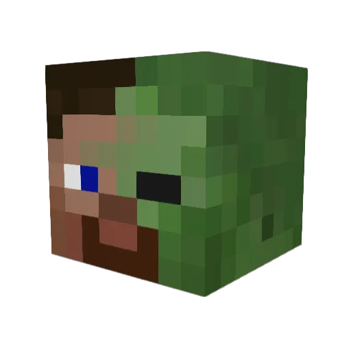 Mota1380 Minecraft avatar head, 3D render