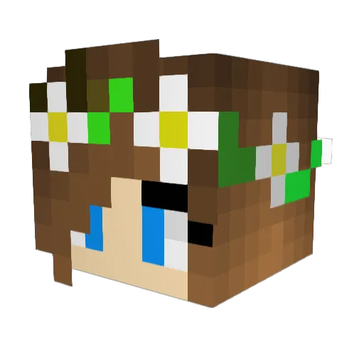 Moteam2 Minecraft avatar head, 3D render