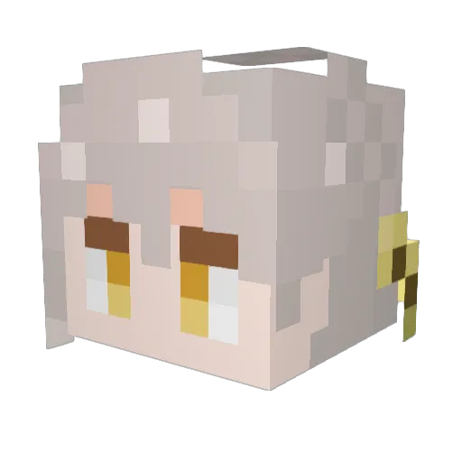 Moteha Minecraft avatar head, 3D render