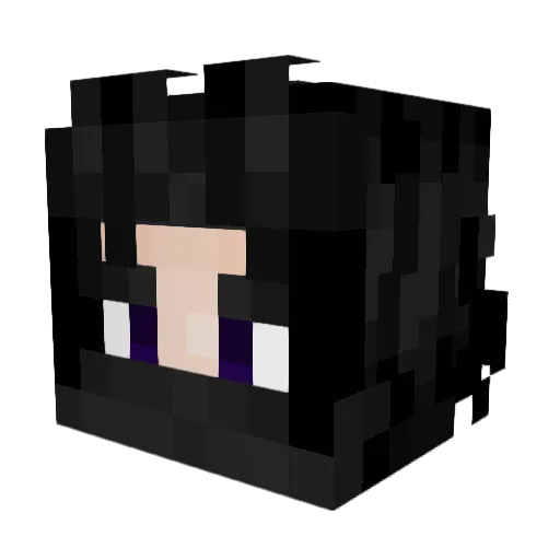 Moterus Minecraft avatar head, 3D render