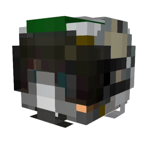 MoteurDiesel Minecraft avatar head, 3D render