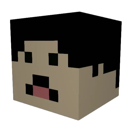 Motg101 Minecraft avatar head, 3D render