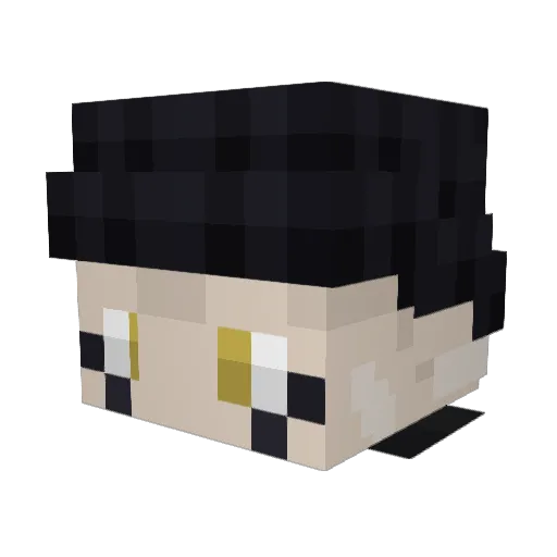 Moth52 Minecraft avatar head, 3D render