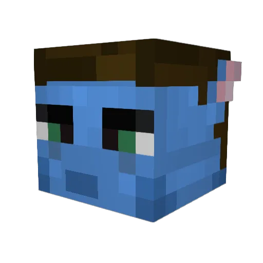 Moth768 Minecraft avatar head, 3D render
