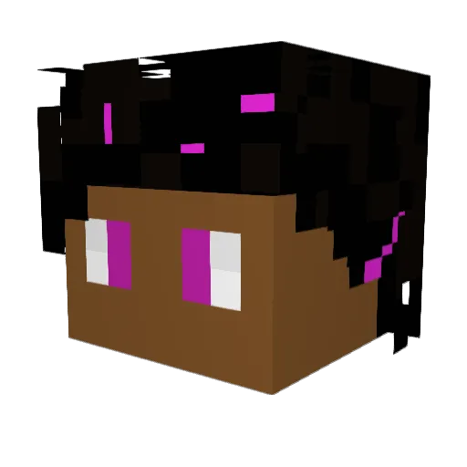 MothFelix Minecraft avatar head, 3D render