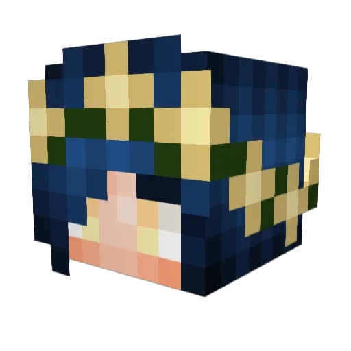 MothGrub Minecraft avatar head, 3D render