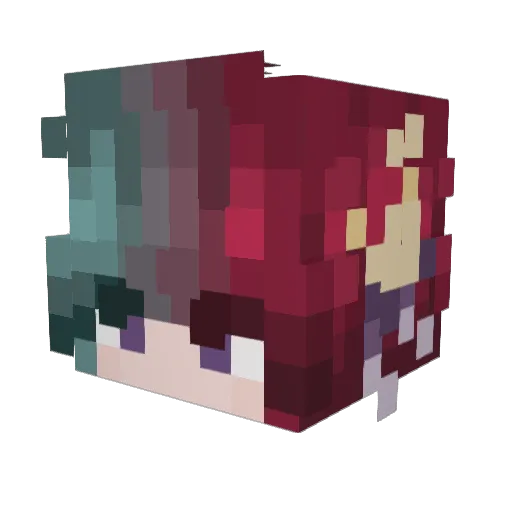 MothIsImmortal Minecraft avatar head, 3D render