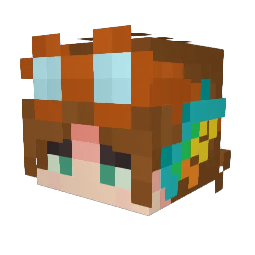 MothMornings Minecraft avatar head, 3D render