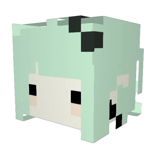 MothOnMars Minecraft avatar head, 3D render