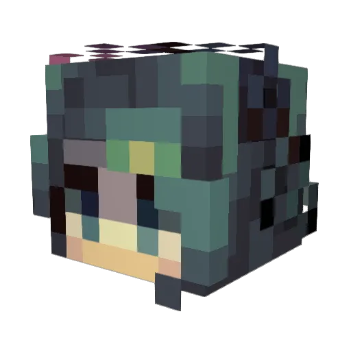 Moth_Rot Minecraft avatar head, 3D render