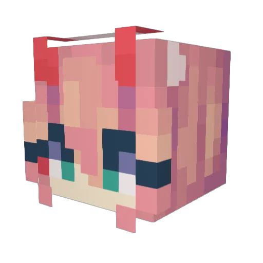 Moth__GF Minecraft avatar head, 3D render