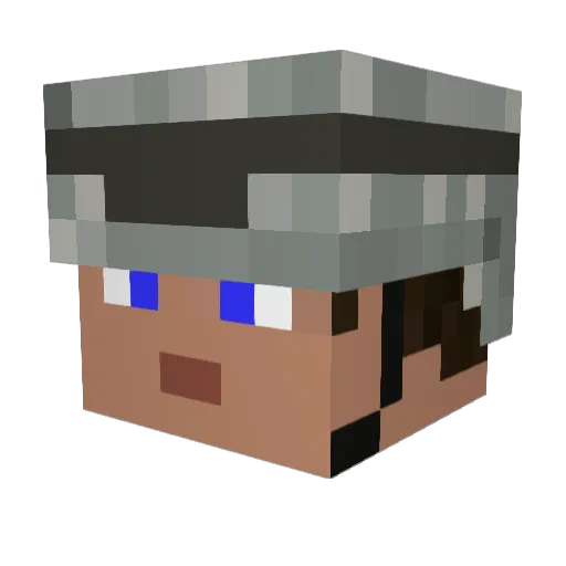Mothabang Minecraft avatar head, 3D render