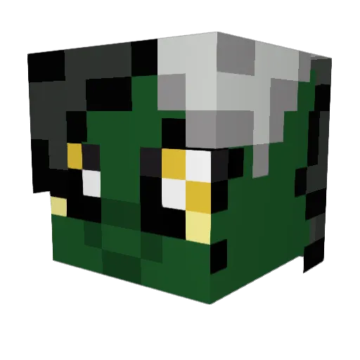Motharie Minecraft avatar head, 3D render