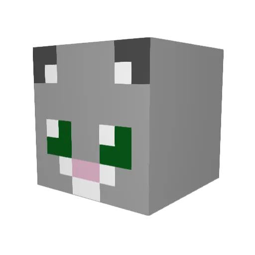 Mothball36 Minecraft avatar head, 3D render