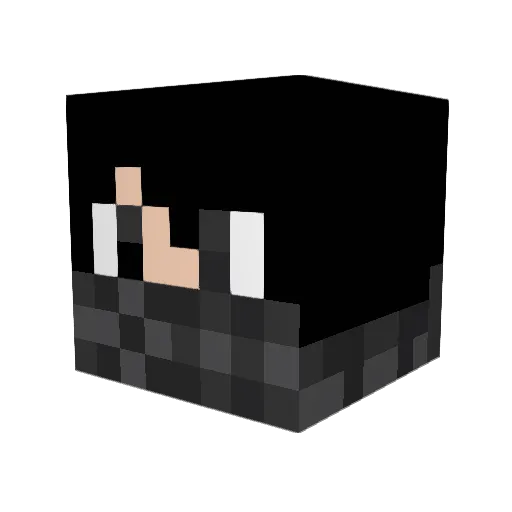 Mothe8 Minecraft avatar head, 3D render