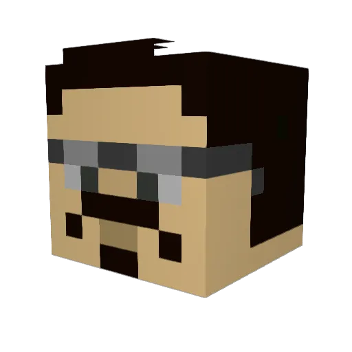 Motheo777 Minecraft avatar head, 3D render