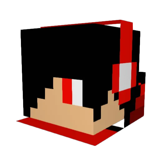 Motheos Minecraft avatar head, 3D render