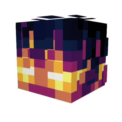 MotherDema Minecraft avatar head, 3D render